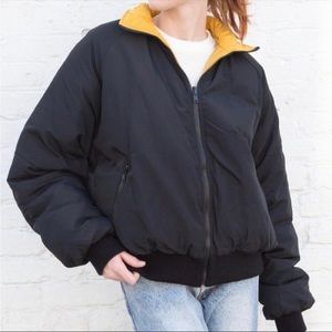 BRANDY MELVILLE FAITH reversable black gold Jacket